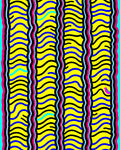 Vibrant Wavy Stripe Pattern Design Rug