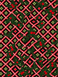 Crimson Holly Berry Lattice Background Rug