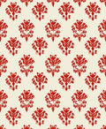 Classic Red Floral Damask Pattern Rug