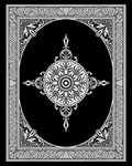 Black and White Ornamental Mandala Rug