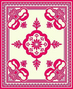 Elegant Floral Symmetry Design Rug