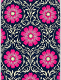 Bold Floral Vine Art Nouveau Rug