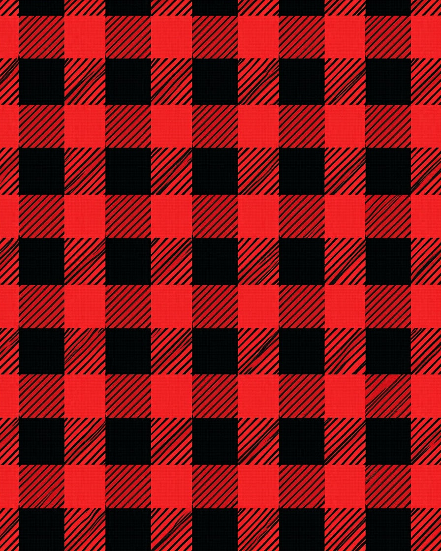 Red Black Buffalo Check Pattern Rug