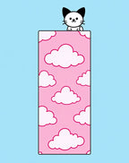 Cute Pink Cloud 2 Cat Pattern Rug