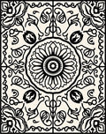 Vintage Floral Mandala Pattern Rug