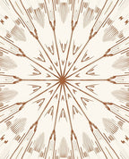 Radial Starburst Pattern with Lines Rug