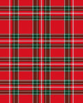 Classic Red Green Plaid Pattern Rug