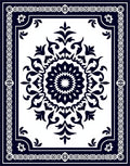Classic Floral Medallion Border Design Rug