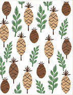 Pinecone Leaf Pattern Design Rug