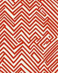 Bold Red Line Geometric Maze Rug
