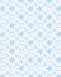 Pale Blue White Starburst Pattern Rug