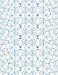 Blue Linear Symmetry Abstract Deco Rug