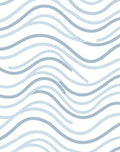 Soft Blue Wave Pattern Design Rug
