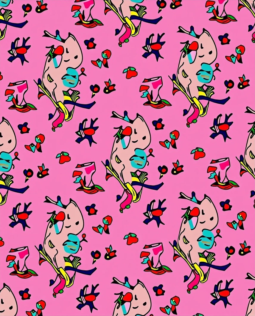 Abstract Figure Floral Cartoon Pattern Rug