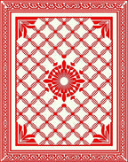 Red Geometric Floral Medallion Rug