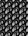 White Feathered Branches Black Background Rug