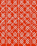 Geometric White Interlocking Lines Rug