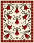 Crimson Bellflower Vine Decorative Rug