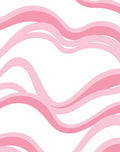 Soft Pink Wavy Stripes Design Rug