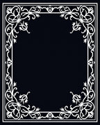 Elegant Floral Vine Border Design Rug
