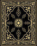 Golden Vintage Floral Symmetry Rug