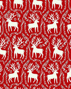 Vintage Forest Reindeer Pattern Design Rug