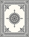 Elegant Floral Mandala Border Rug