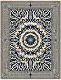 Bold Abstract Sunburst Pattern Rug