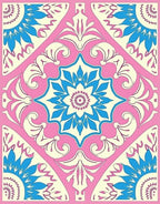 Vibrant Floral And Scrollwork Pattern Rug