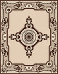 Vintage Ornamental Frame Design Rug