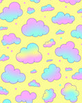 Pastel Rainbow Clouds Pattern Rug