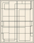 Abstract Cream Geometric Composition Rug