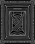 Modern Geometric Black White Art Deco Design Rug