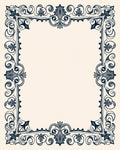 Elegant Floral Scroll Border Design Rug