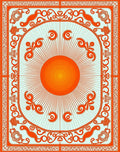 Radiant Sun Abstract Floral Design Rug