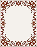 Ornate Floral Star Border Design Rug