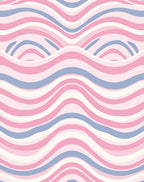 Soft Pastel Wave Pattern Rug