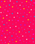 Bright Hearts Dots Pattern Rug