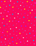 Bright Hearts Dots Pattern Rug