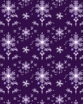 Festive Snowflake Patterned Dark Rug