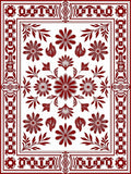 Regal Floral Bordered All-Over Design Rug