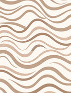 Wavy Abstract Earth Tone Design Rug