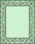 Elegant Scrollwork Green Ivory Pattern Rug