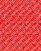 Bold White Abstract Grid Pattern Rug