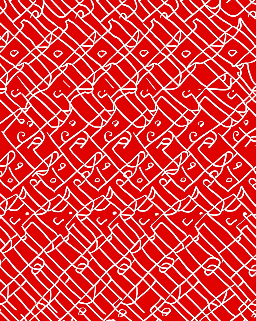 Bold White Abstract Grid Pattern Rug