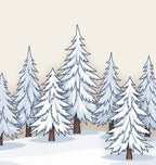 Winter Forest Snow Covered Trees Rug