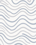 Modern Wavy Stripe Pattern Rug