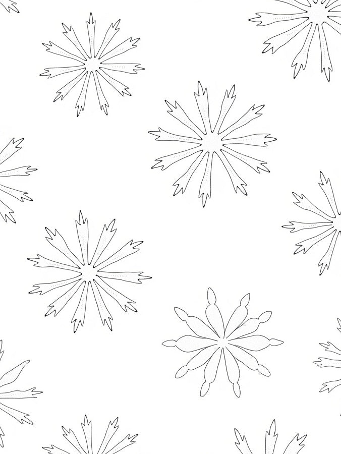 Minimalist Starburst Line Art Pattern Rug
