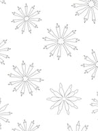 Minimalist Starburst Line Art Pattern Rug