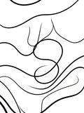 Minimalist Black Line Art Abstract Rug